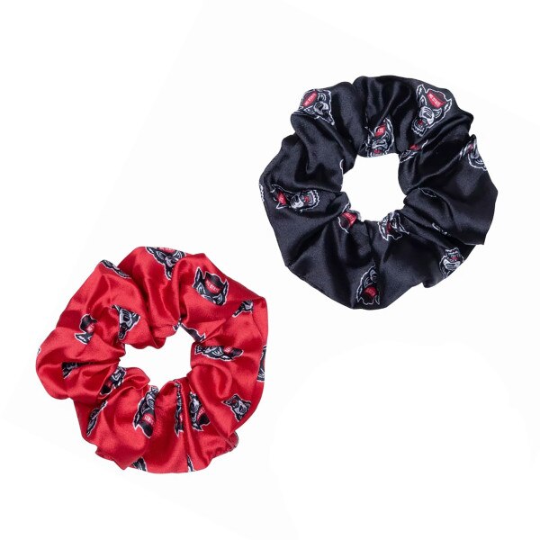 Scrunchie Red/Black Wolfhead 2 Pack